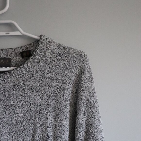 Profilo Sport Men's Grey Sz XL Crewneck Speckled Pullover Cotton Stretch Sweater - Picture 5 of 11